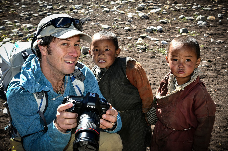 Adam Angel working in Dolpo, Nepal.