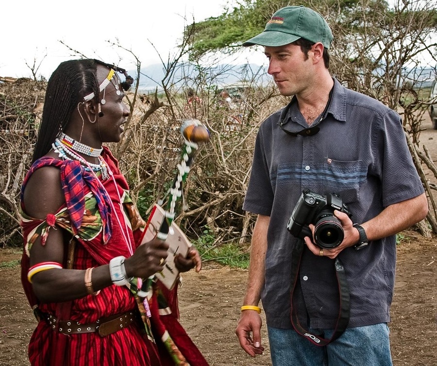 Adam taking pictures in Ngorongoro Conservation Area